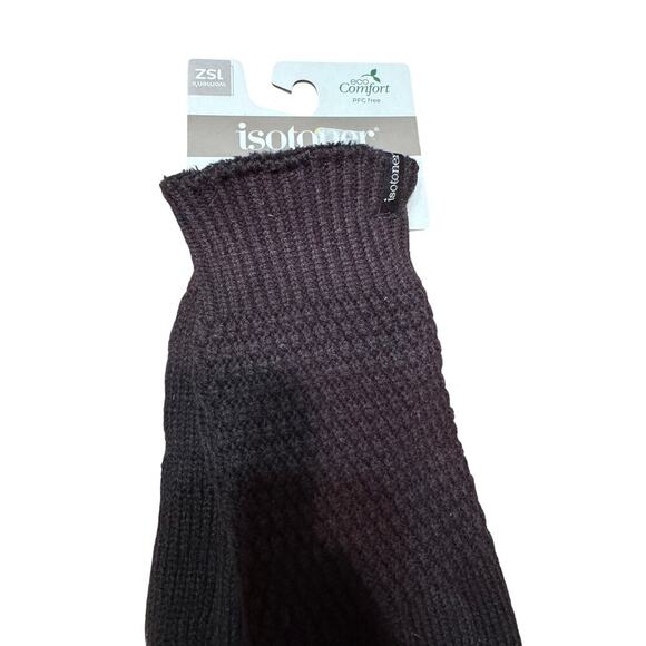 Isotoner Women's Black Smart Dri Gloves w/ Fleece lining One Size - Picture 3 of 3